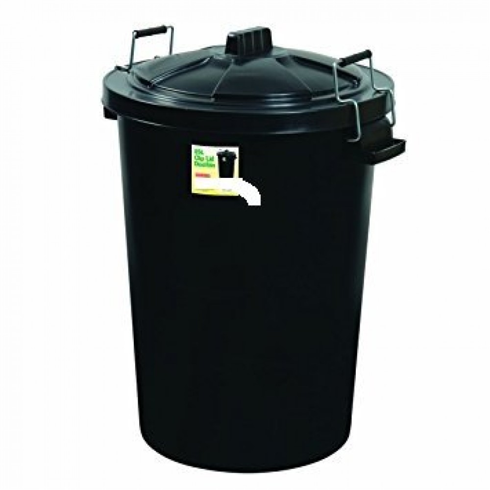 BLACK PVC BIN 110LTR