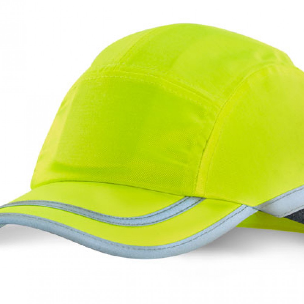 HI VIS YELLOW SAFETY BASEBALL CAP