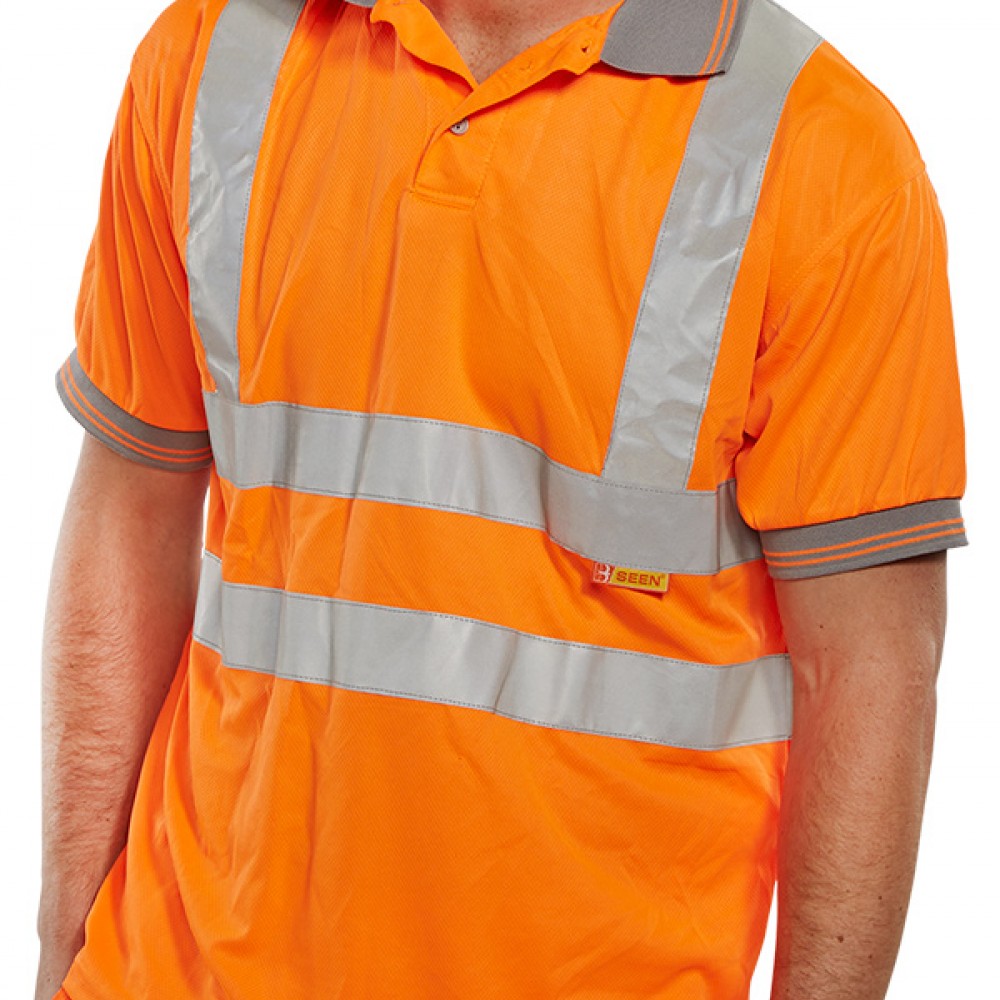 POLO SHIRT HI-VIZ ORANGE BESEEN 2XLARGE