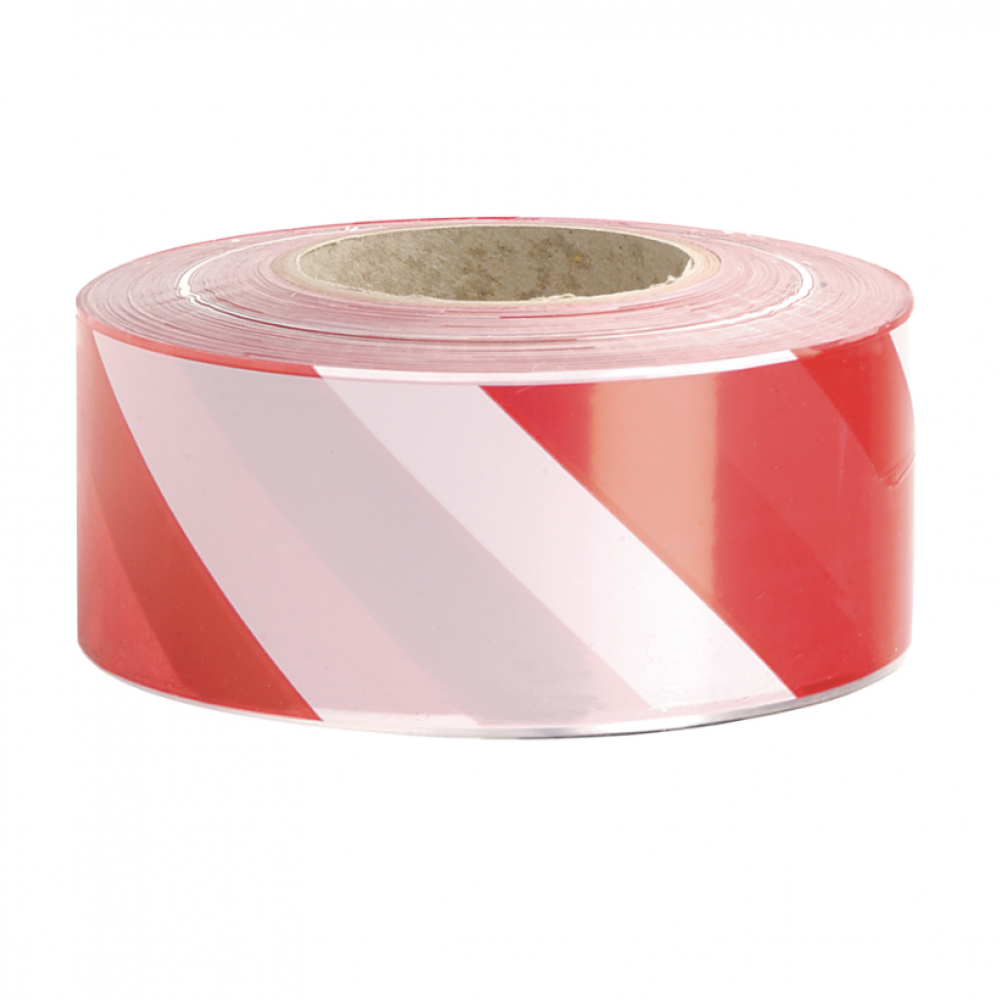 ZEBRA TAPE RED AND WHITE 500MT ROLL PROSOLVE