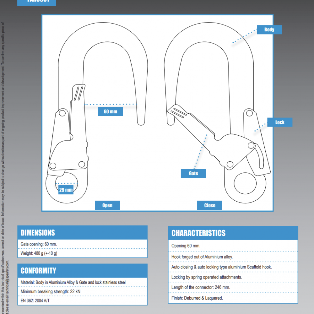 ALUMINIUM SCAFFOLDING HOOK FAR0901