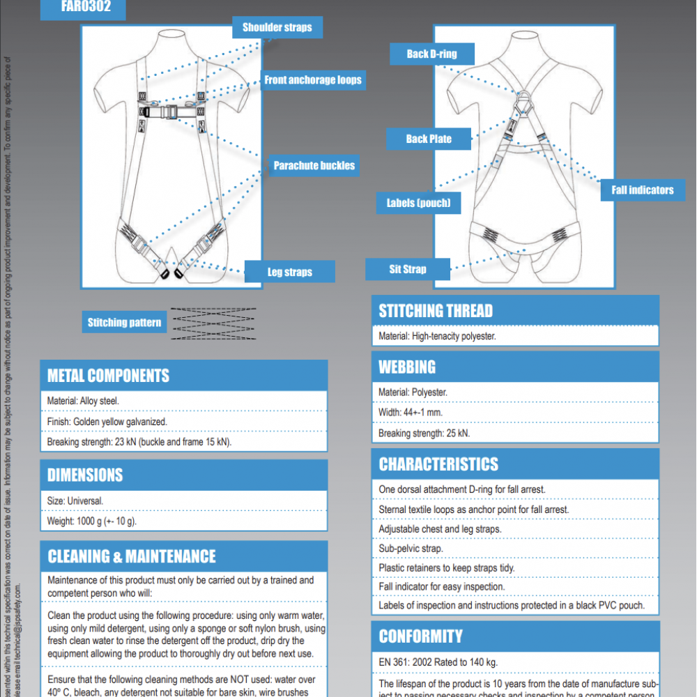 SPARTAN 2-POINT HARNESS FAR0302