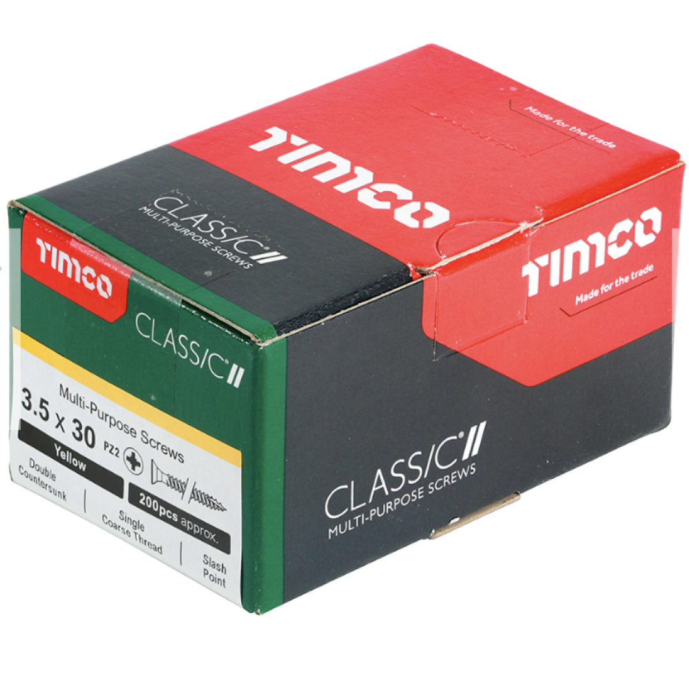 3.5X30MM CLASSIC WOOD SCREW BOX 200 TIMCO