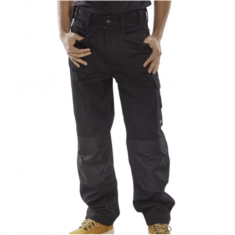 CLICK PREMIUN MULTI POCKET TROUSER BLACK WAIST 30 L