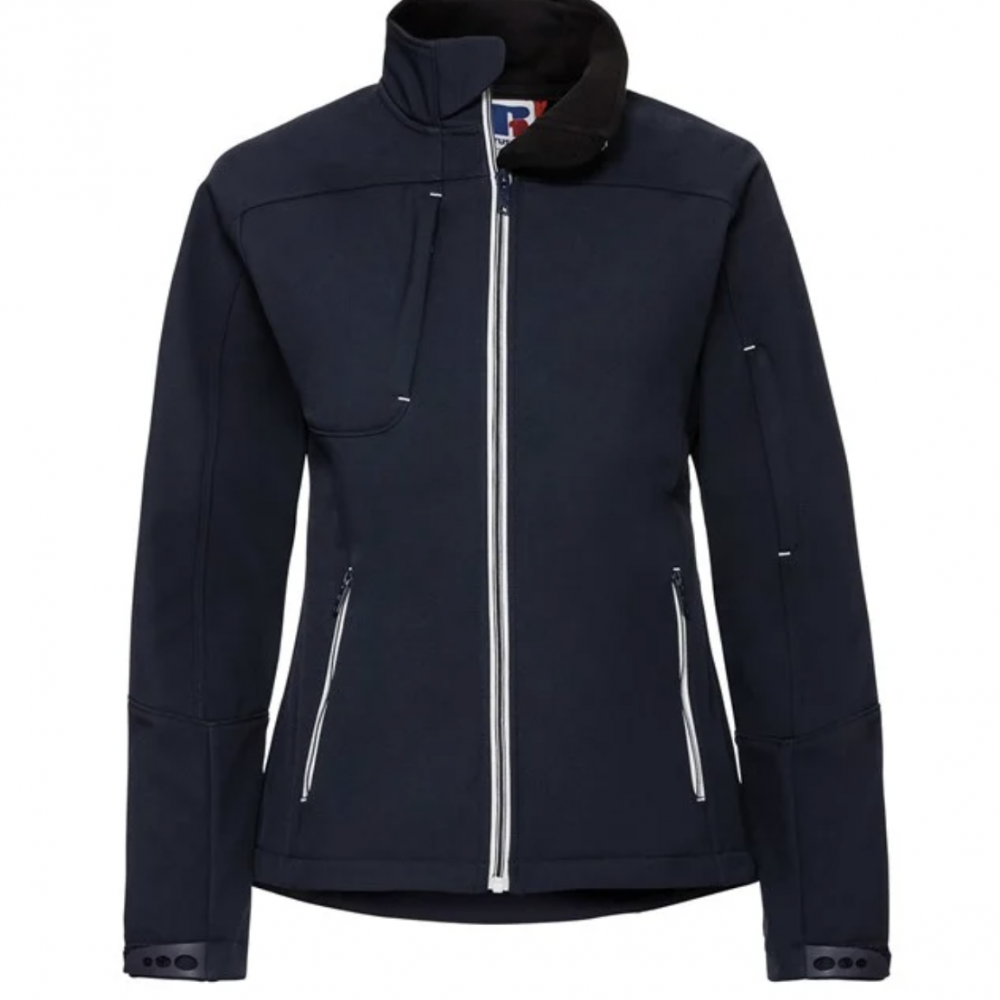 RUSSELL BIONIC LADIES SOFT SHELL JACKET FRENCH NAVY 10SMALL