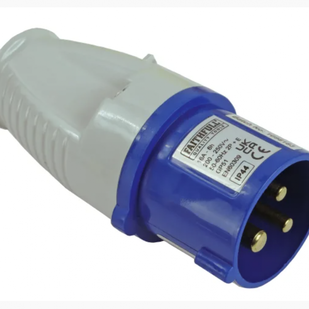 FAITHFULL 240VOLT 16AMP  PLUG BLUE