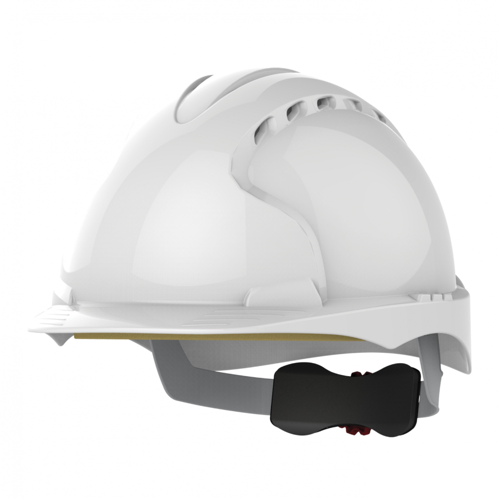 EVO 3 SAFETY HELMET VENTED WHEEL RATCHET WHITE