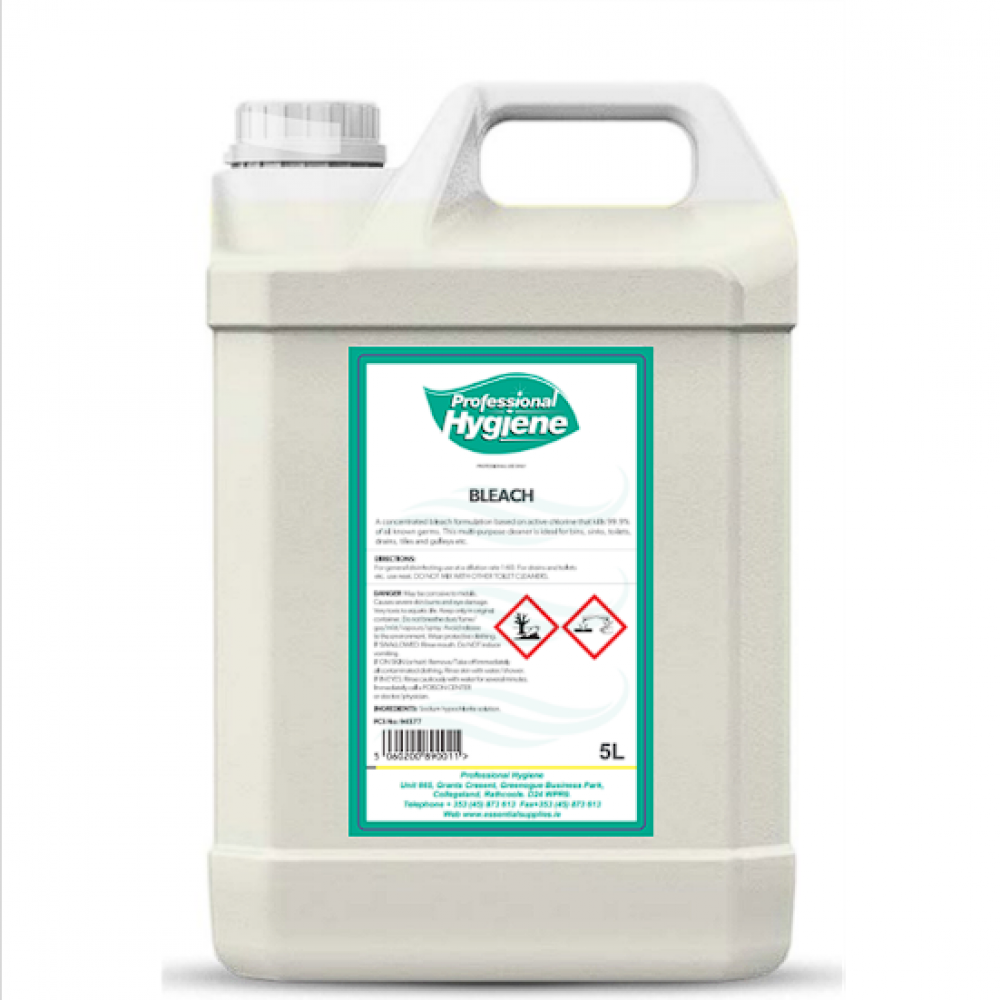 PROFESSIONAL HYGIENE LIQUID BLEACH 5LTR