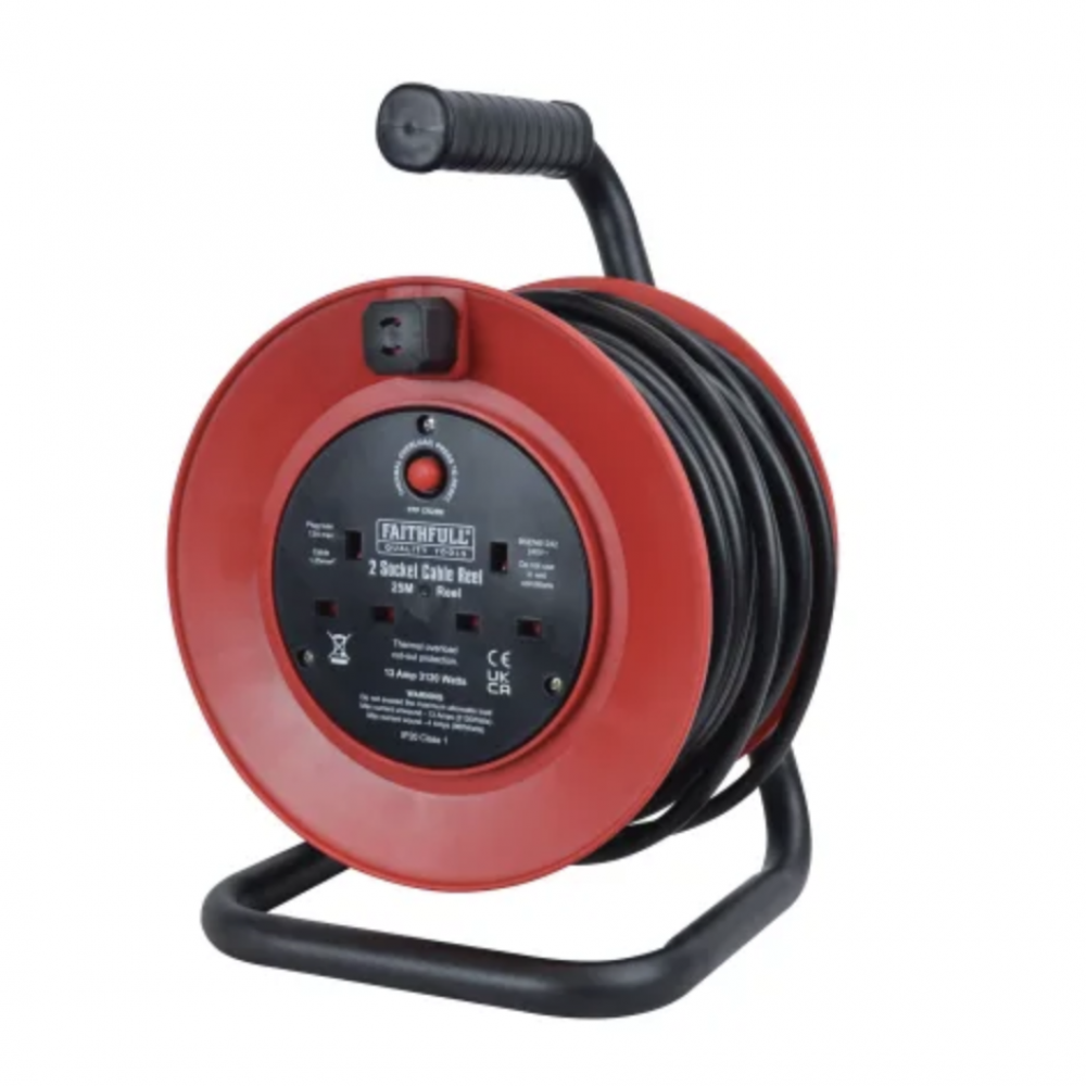 FAITHFULL CABLE REEL 240V 25M 13A