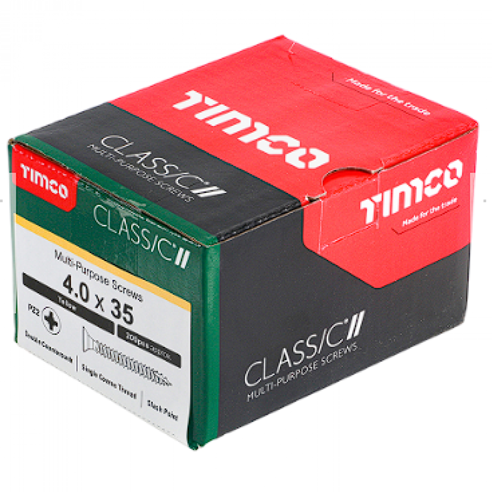 4X35MM CLASSIC WOOD SCREW BOX 200 TIMCO