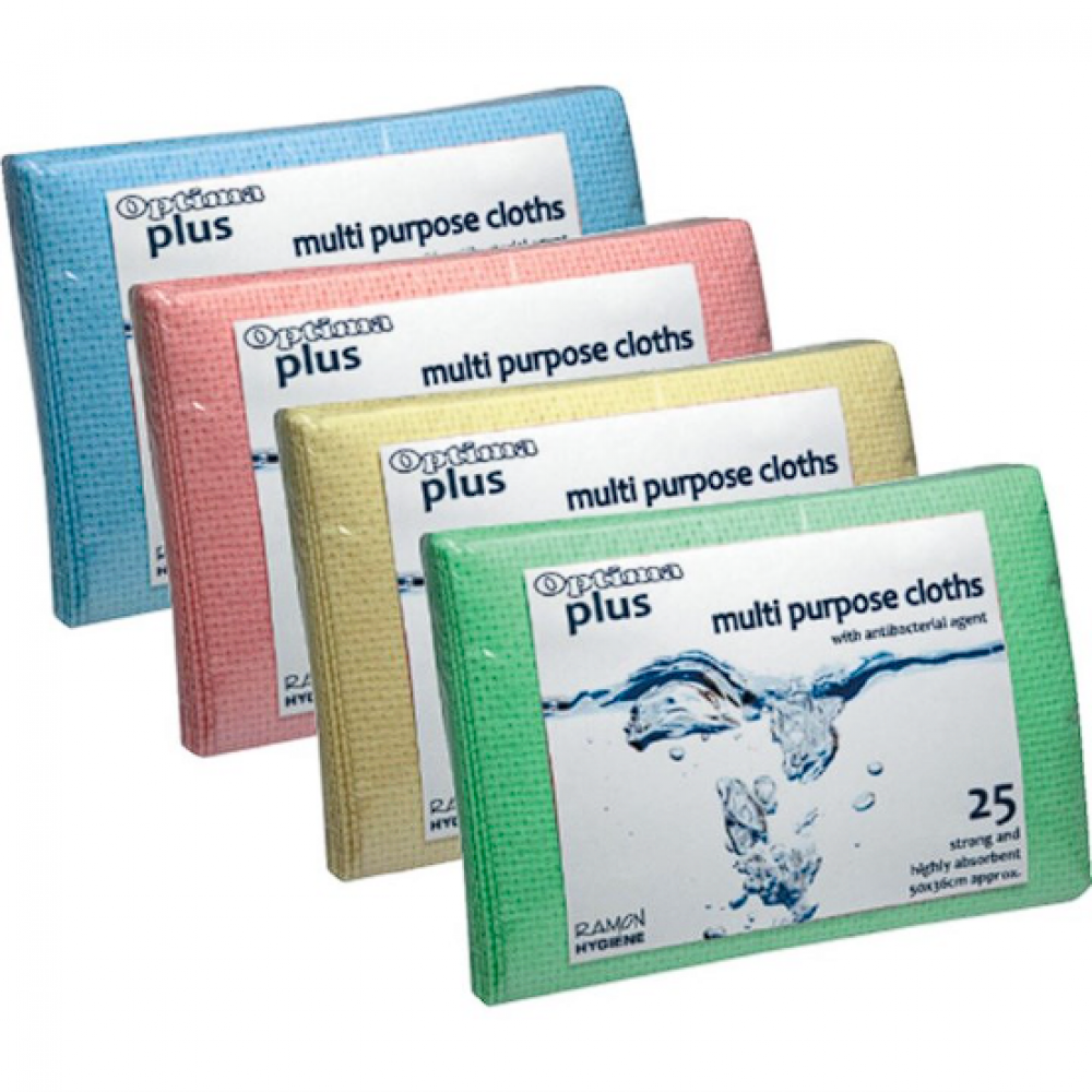 OPTIMA PLUS BLUE SUPER ABSORBENT CLOTH PACK 25