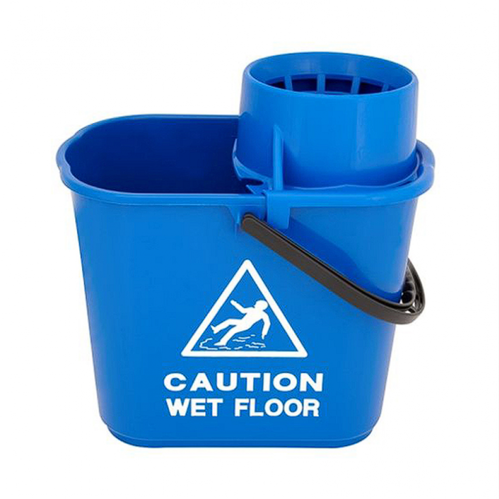 HEAVY DUTY PLASTIC MOP BUCKET BLUE DOSCO