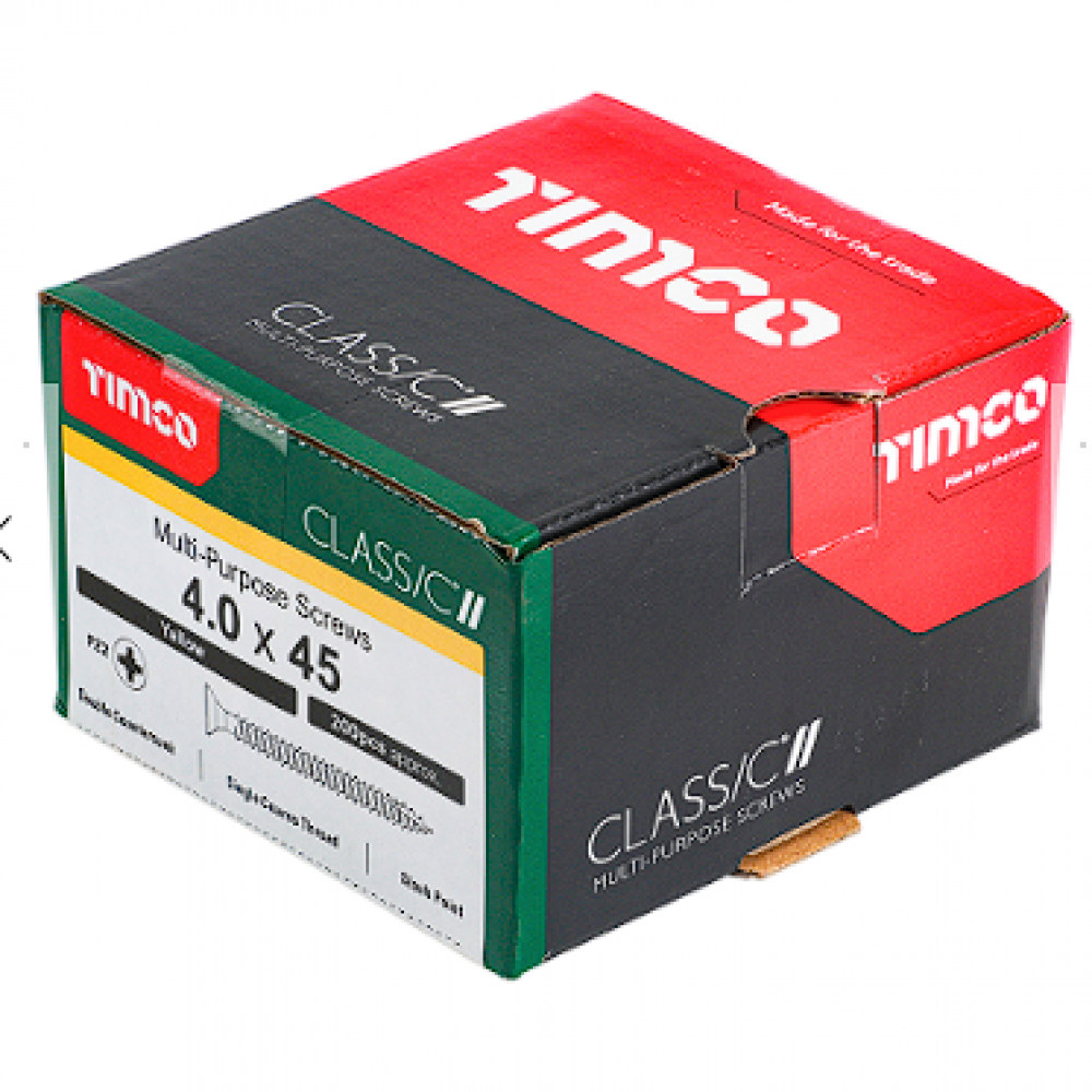 4X45MM CLASSIC WOOD SCREW BOX 200 TIMCO