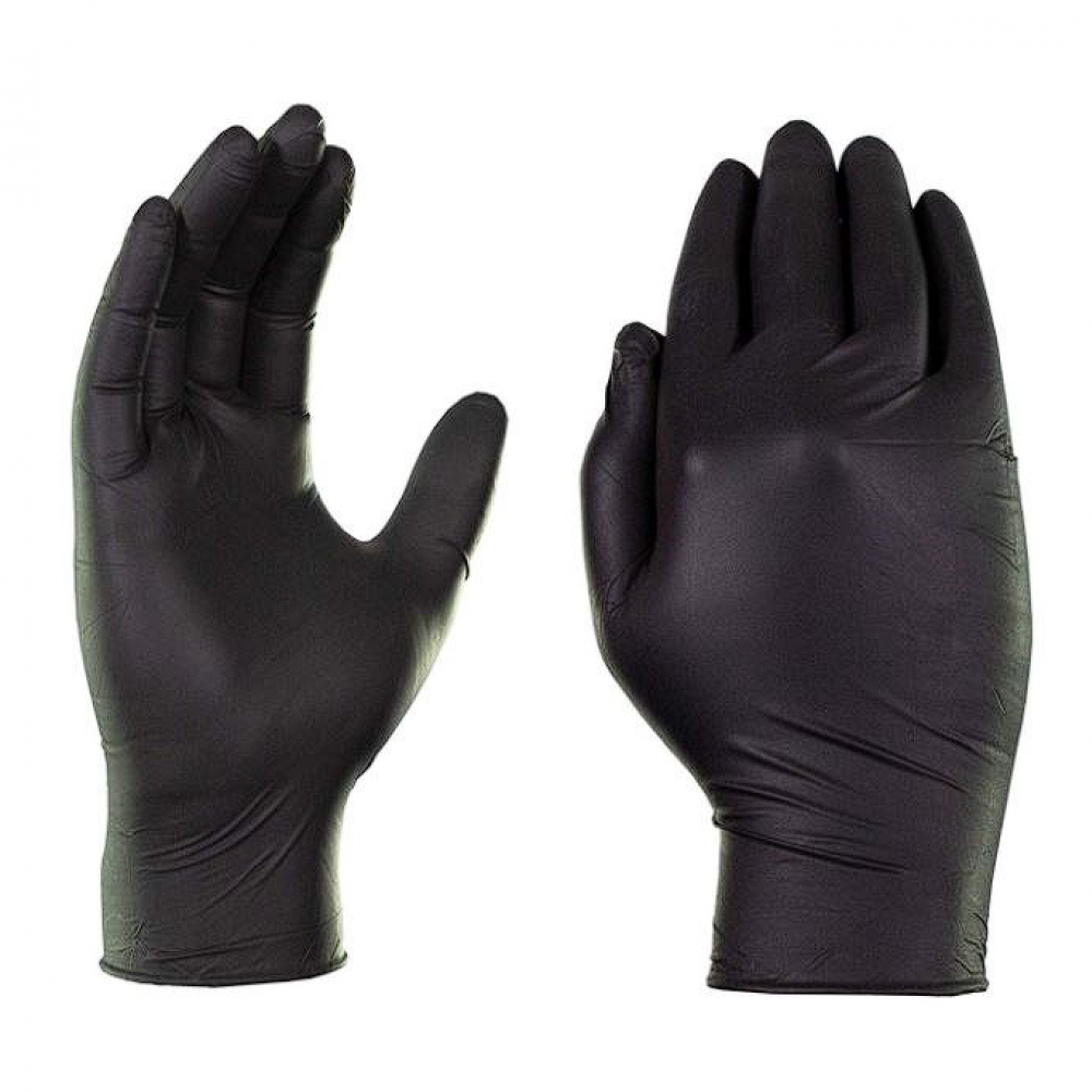 NITRILE BLACK EXAMINATION GLOVE P/F PROF HYGIE LARGE