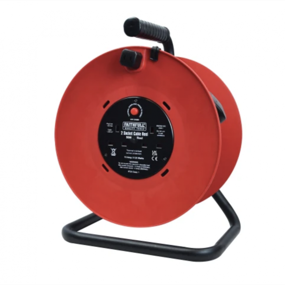 FAITHFULL CABLE REEL 240VOLT 50MT 13AMP FPPCR50M