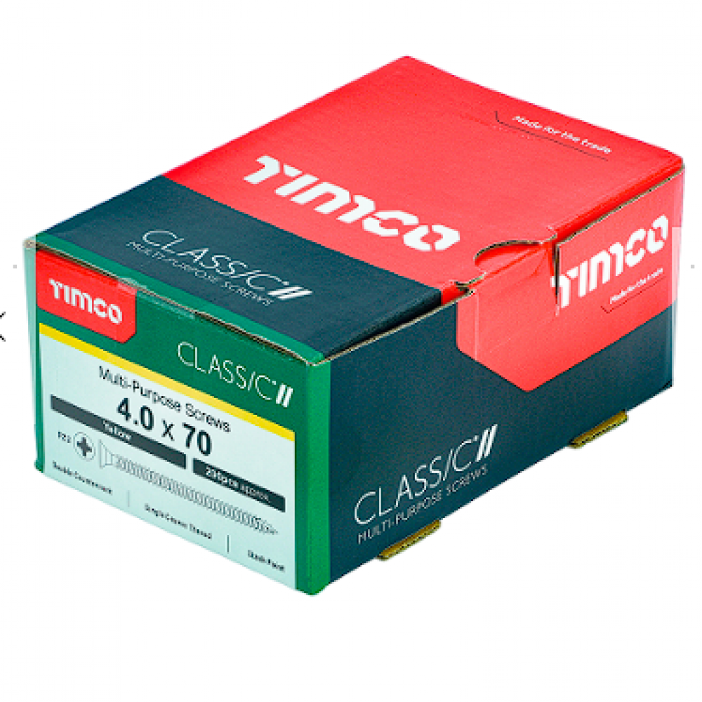 4X70MM CLASSIC WOOD SCREW BOX 200 TIMCO