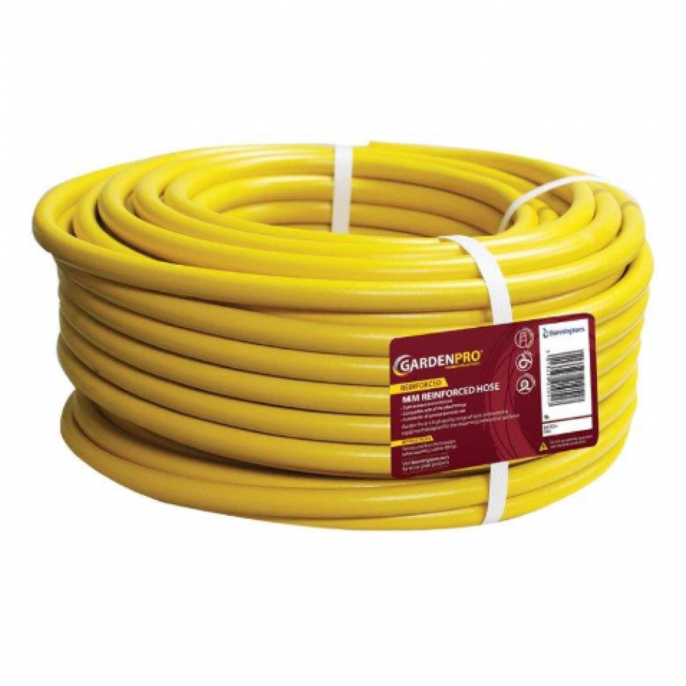 GARDENPRO 50 MTR REINFORCED HOSE YELLOW 1933-64