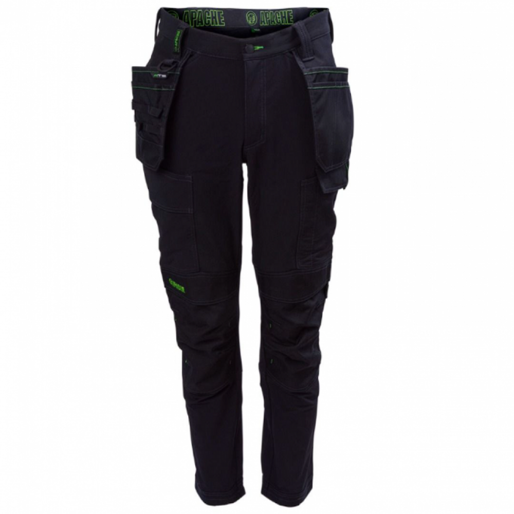 APACHE CALGARY 4 WAY STRETCH TROUSER BLK W40L31