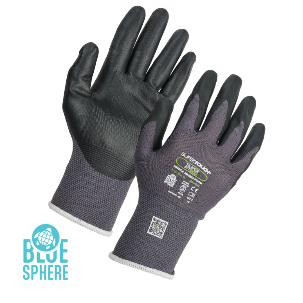 SUPERFIT ECO NITRILE MICRO FOAM GLOVES LRG (9)