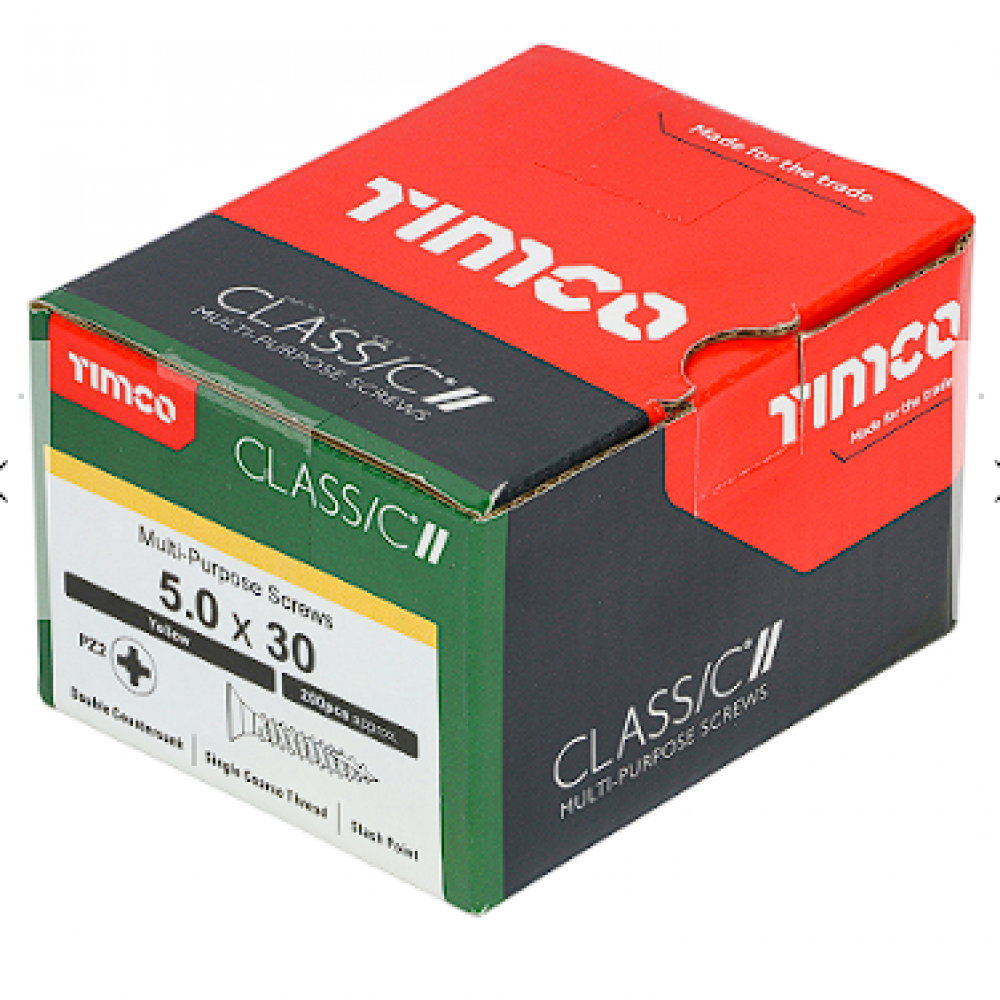 5X30MM CLASSIC WOOD SCREW BOX 200 TIMCO