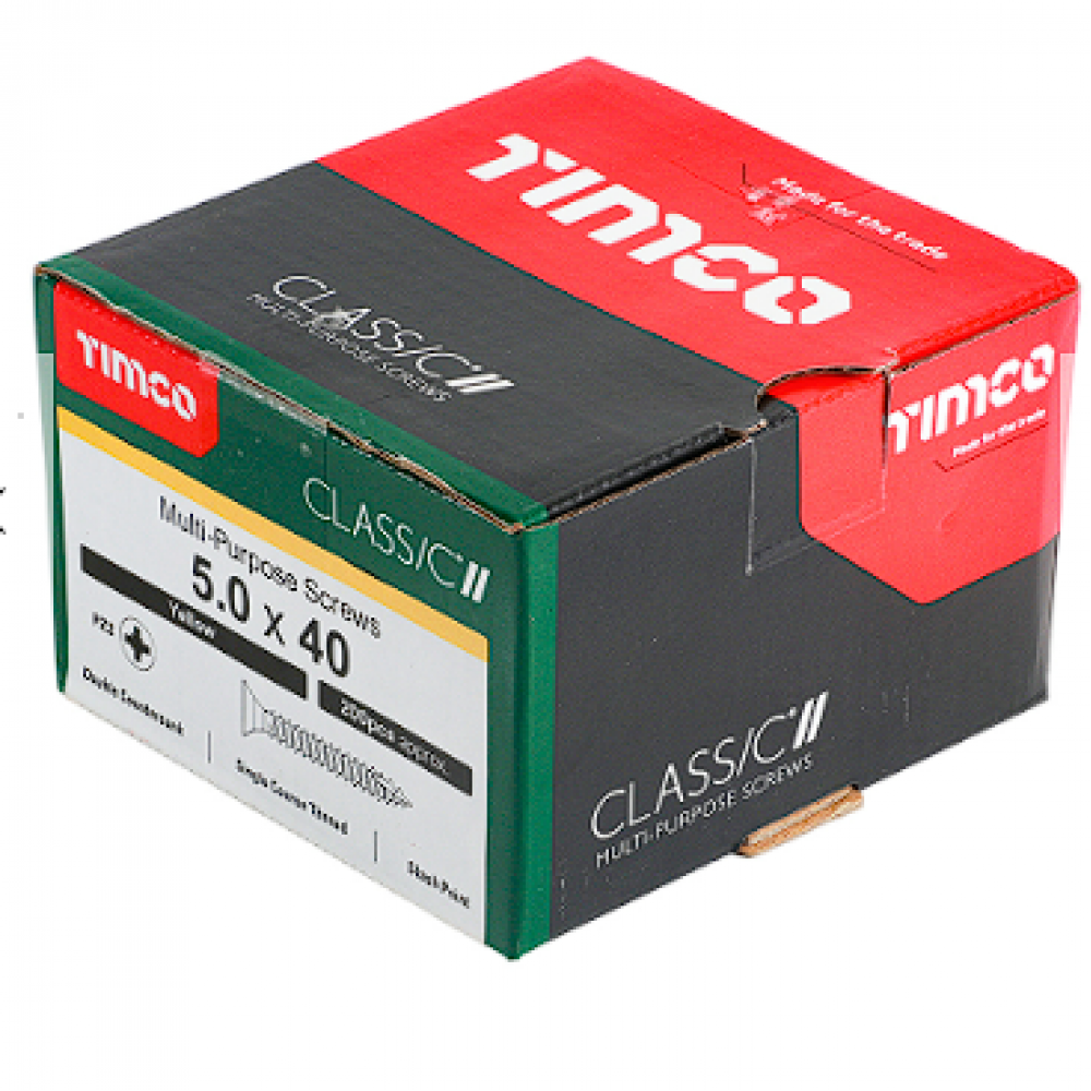 5X40MM CLASSIC WOOD SCREW BOX 200 TIMCO