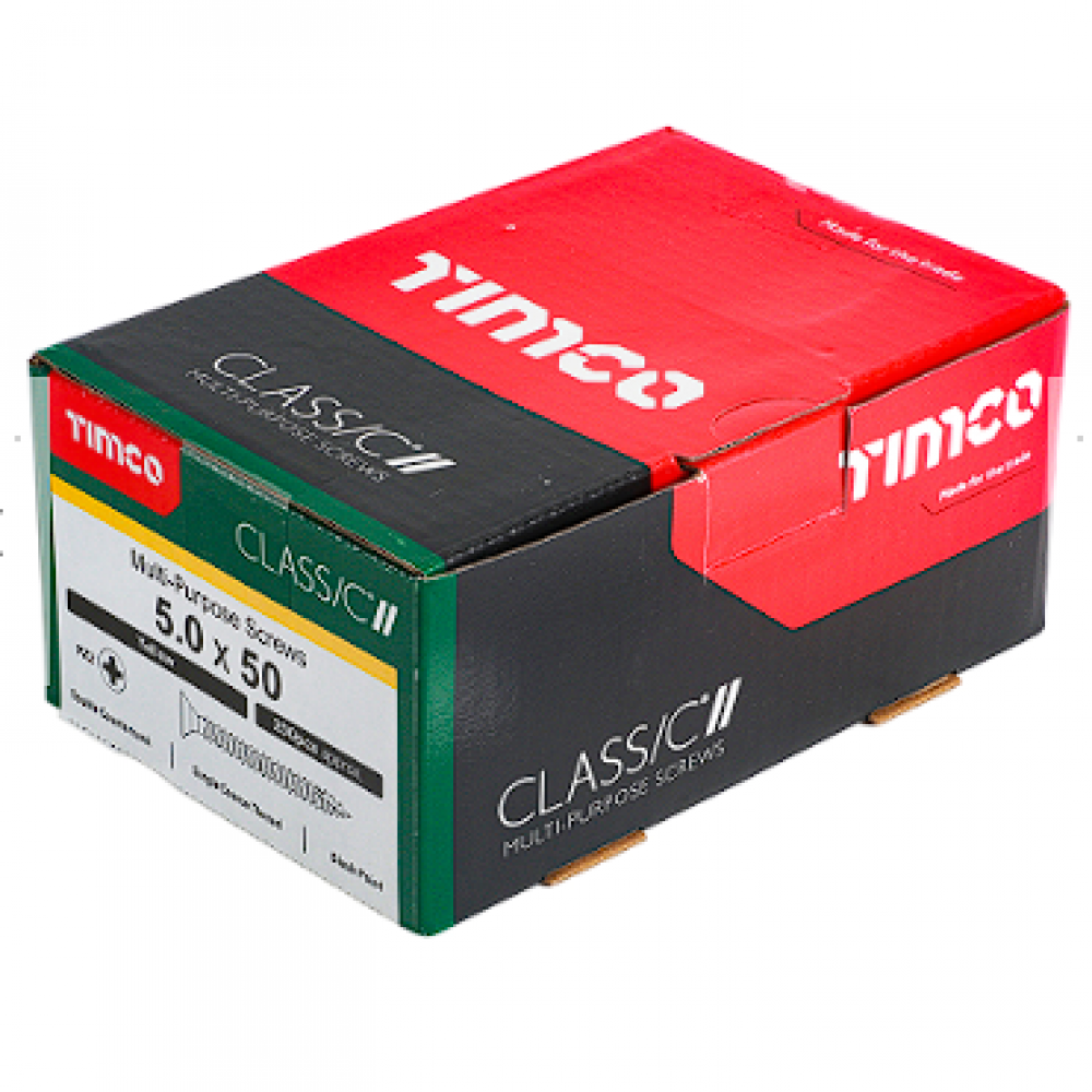 5X50MM CLASSIC WOOD SCREW BOX 200 TIMCO