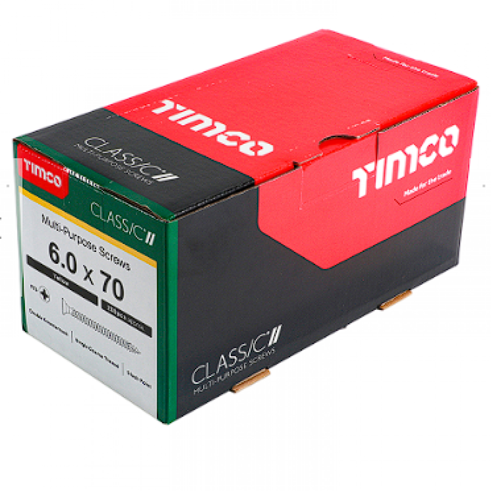 6X70MM CLASSIC WOOD SCREW BOX 200 TIMCO