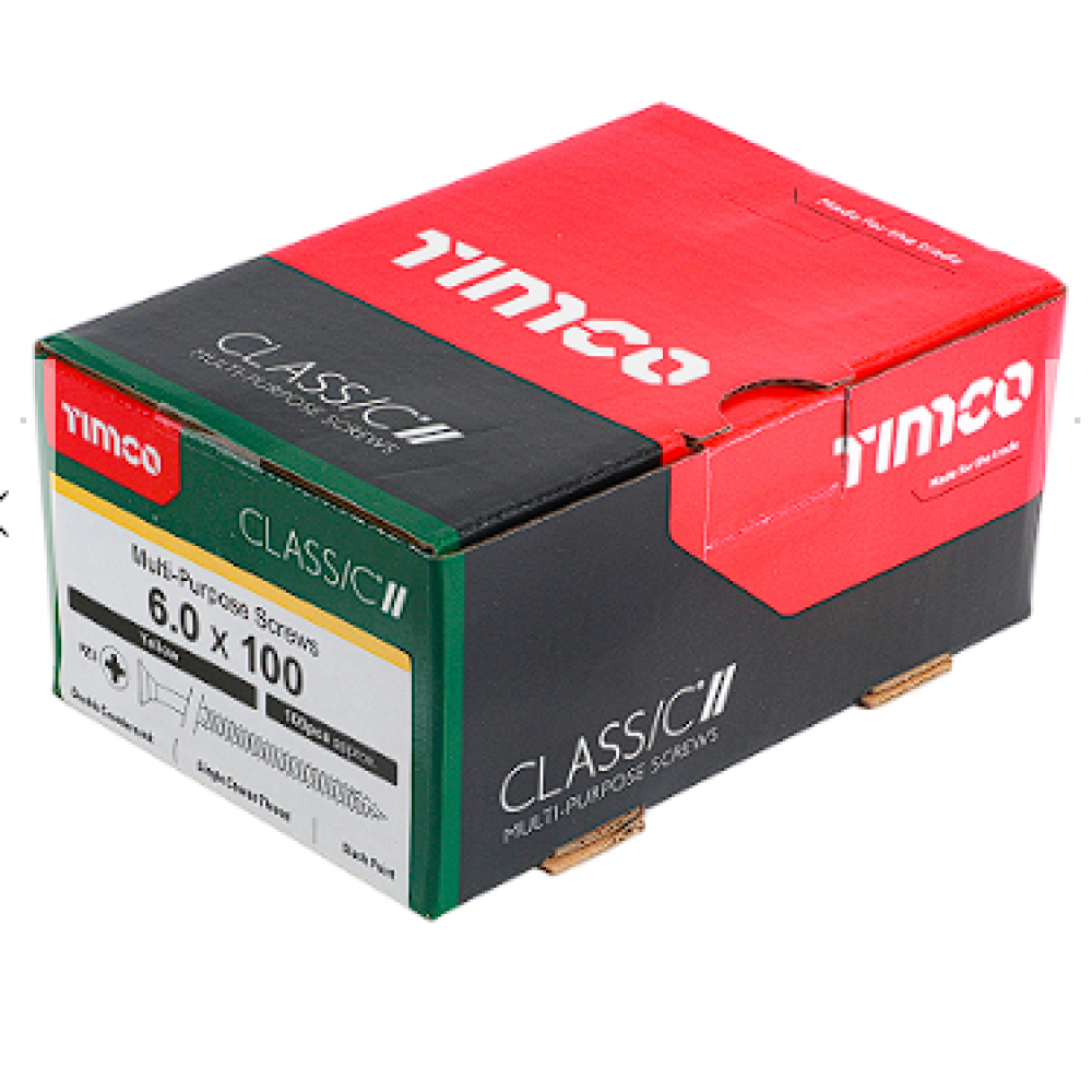 6X100MM CLASSIC WOOD SCREW BOX 100 TIMCO