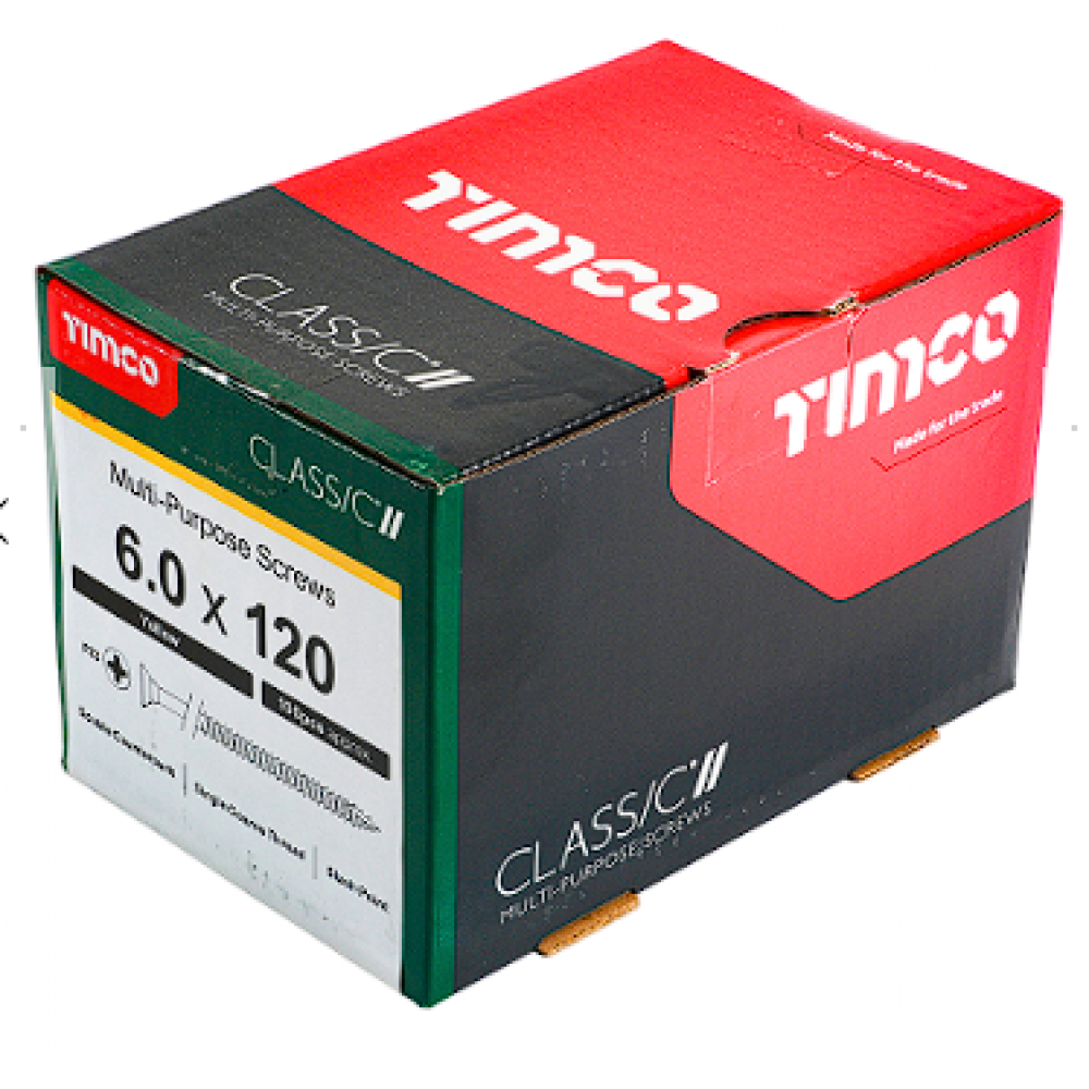 6X120MM CLASSIC WOOD SCREW BOX 100 TIMCO