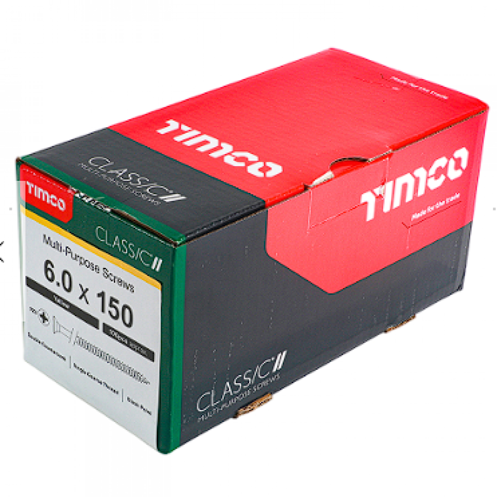 6X150MM CLASSIC WOOD SCREW BOX 100 TIMCO