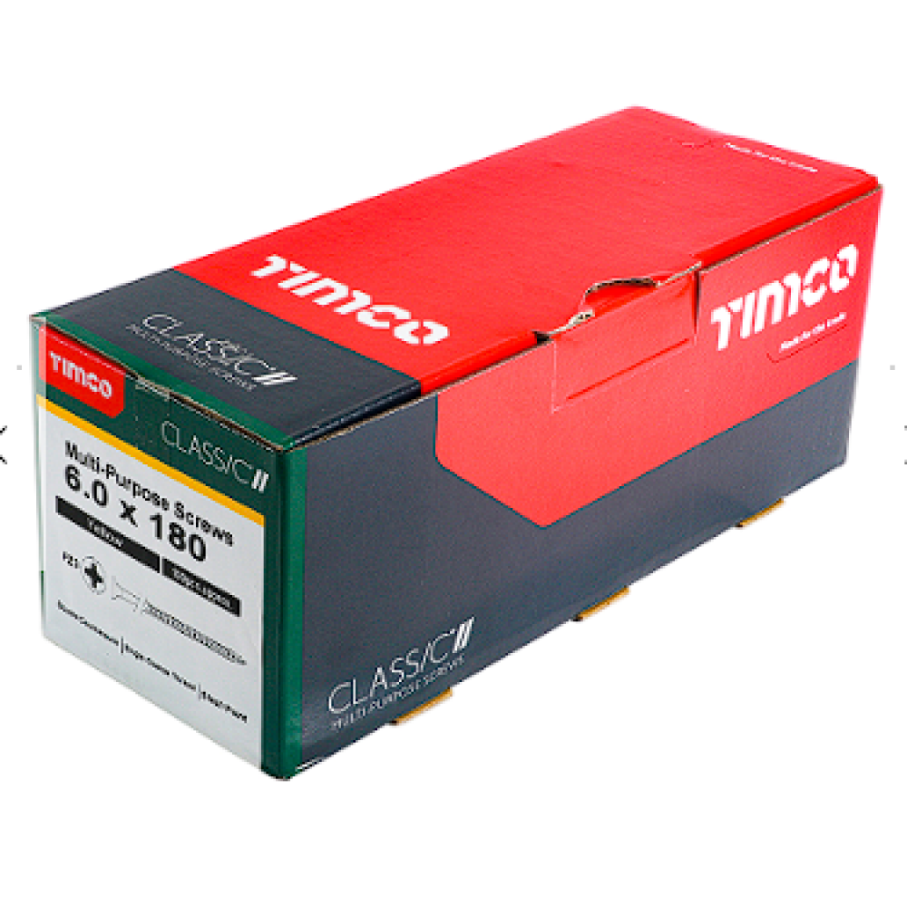 6X180MM CLASSIC WOOD SCREW BOX 100 TIMCO