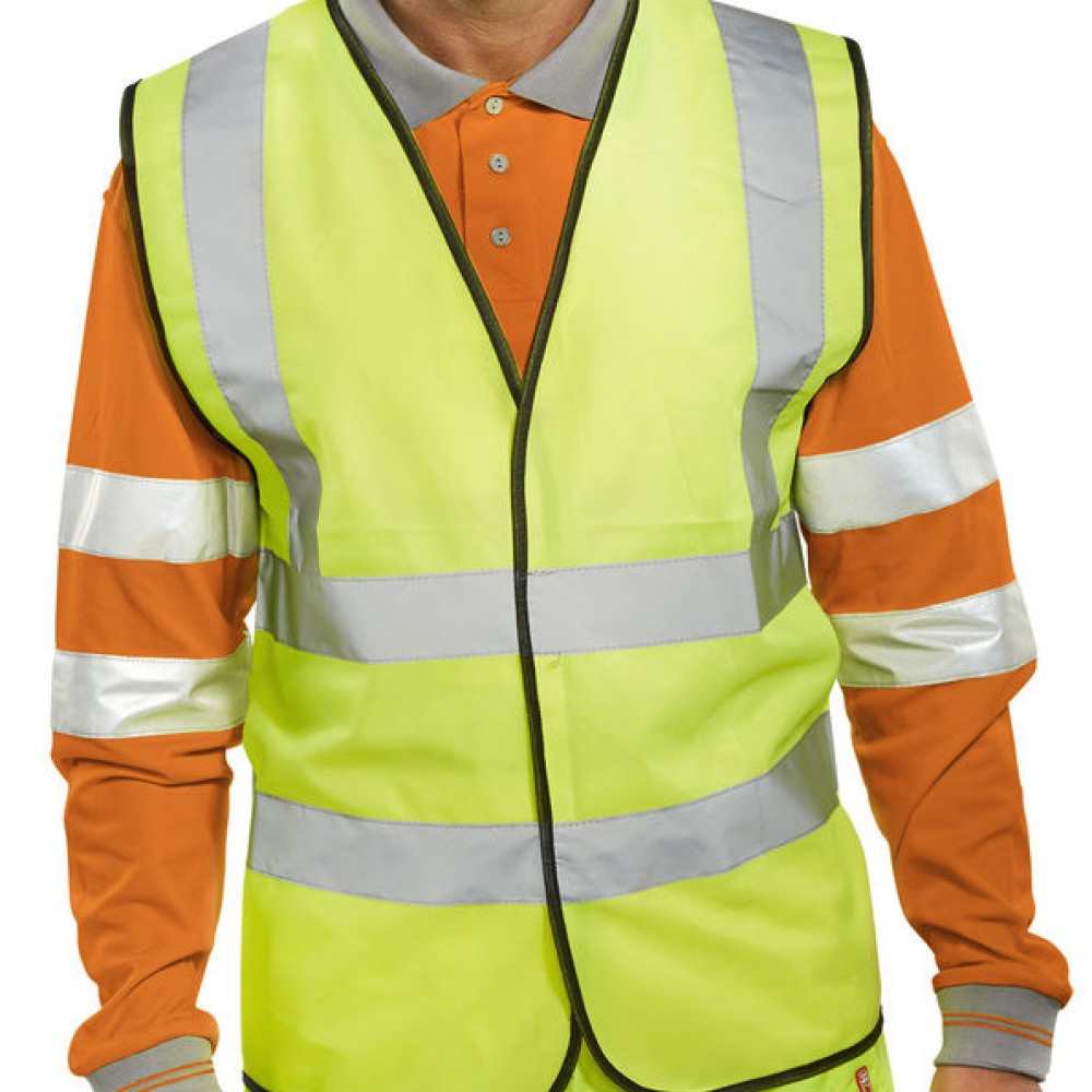 HI VIS VEST/WAISTCOAT  YELLOW XLARGE