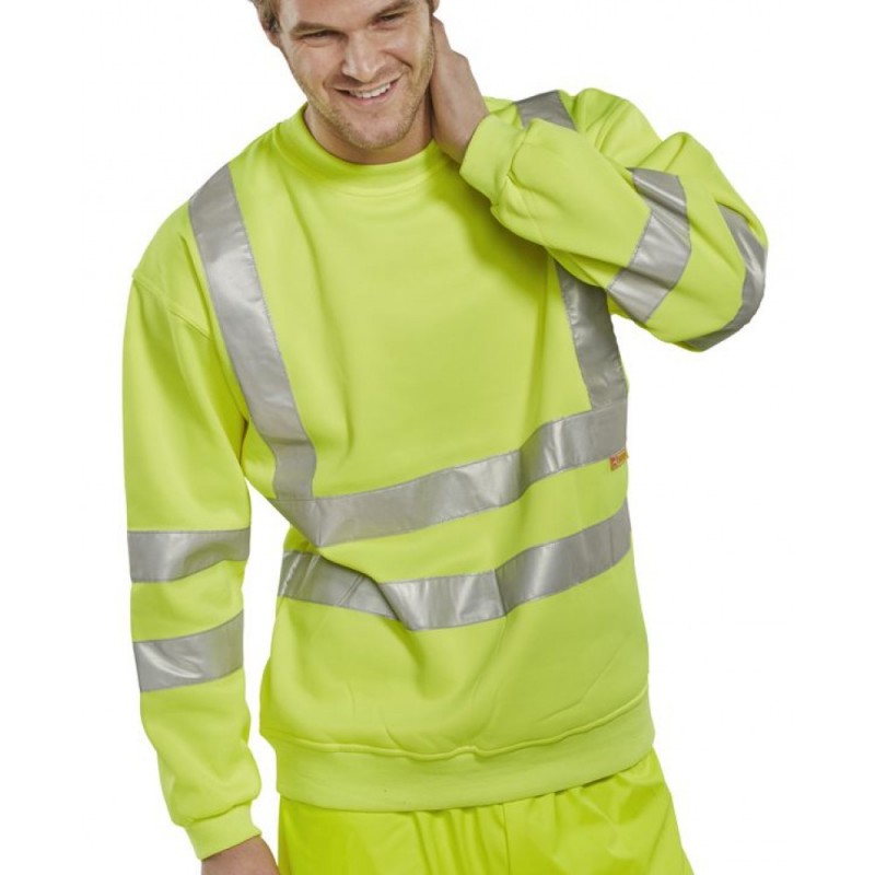 HI-VIZ SWEATSHIRT BSEEN YELLOW/ORANGE