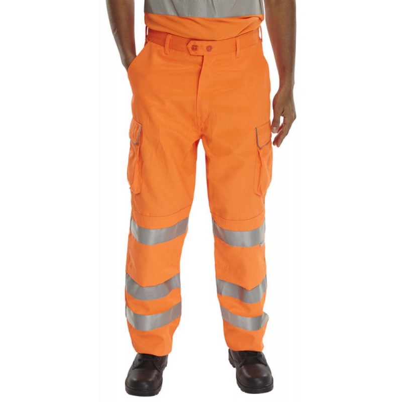 HI-VIZ WORK TROUSER GO/RT BESEEN