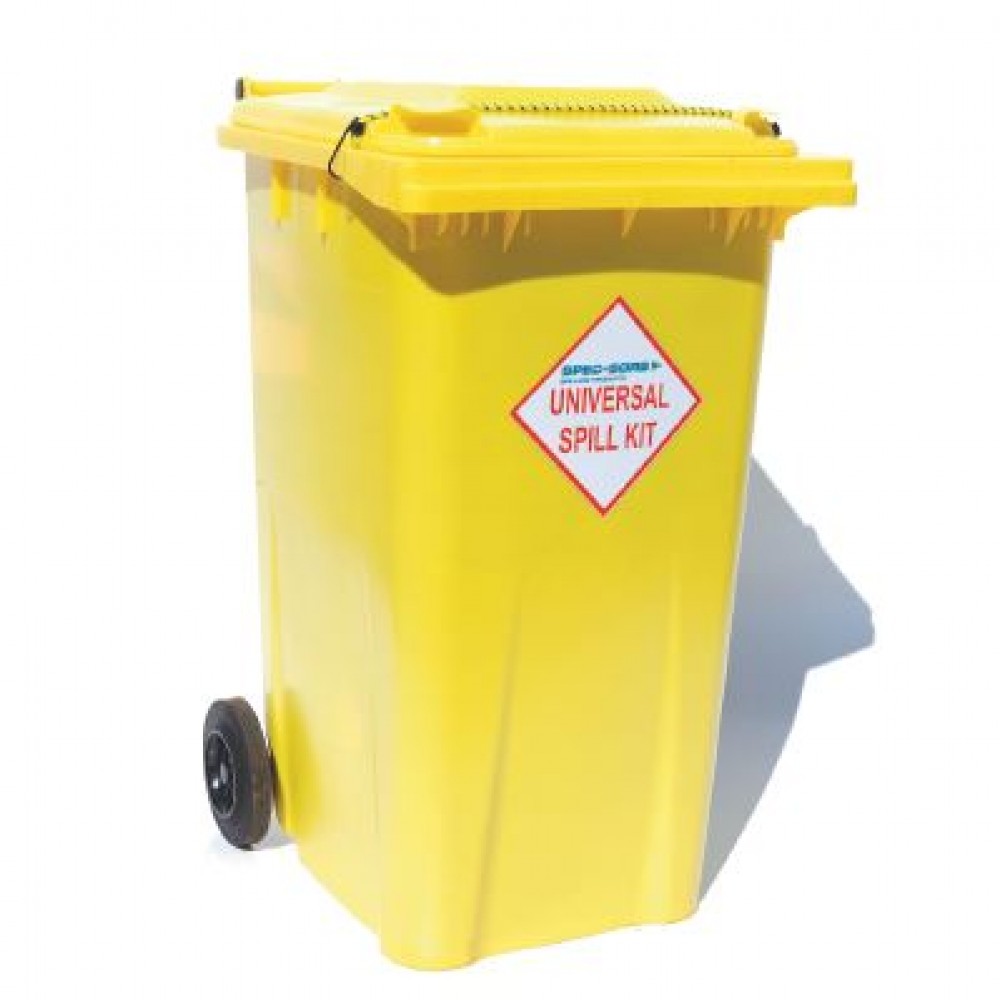 UNIVERSAL SPILL KIT 240L WHEELIE BIN  (fentex contents)