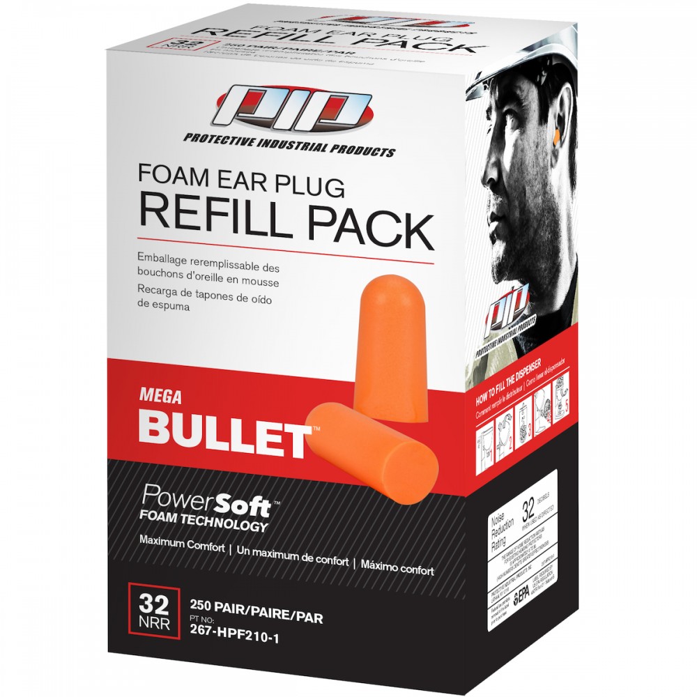 MEGA BULLET EAR PLUG BOX 200 PAIRS PIP