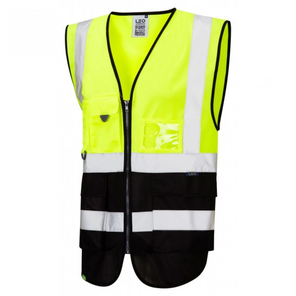 LEO TWO-TONE EXECUTIVE VEST YELLOW/BLACK MED