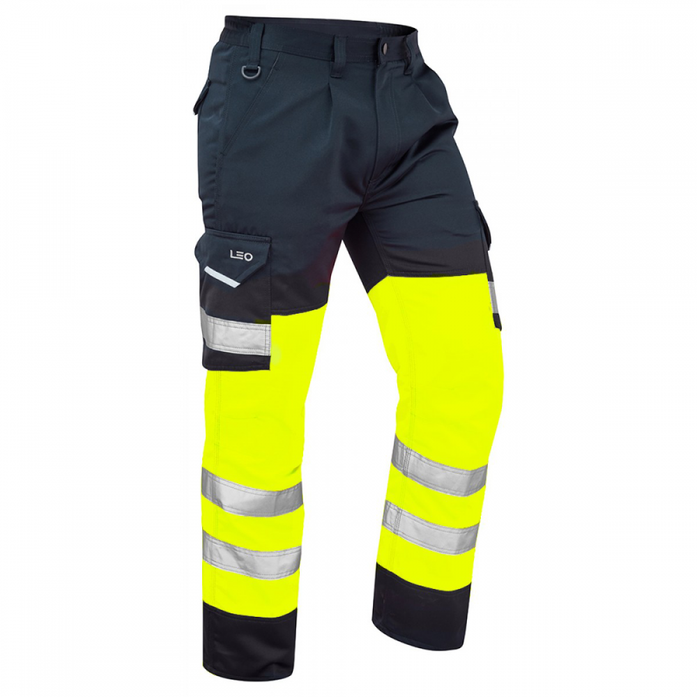 BIDEFORD POLY/COTTON CARGO TROUSER YEL/NAV 30R