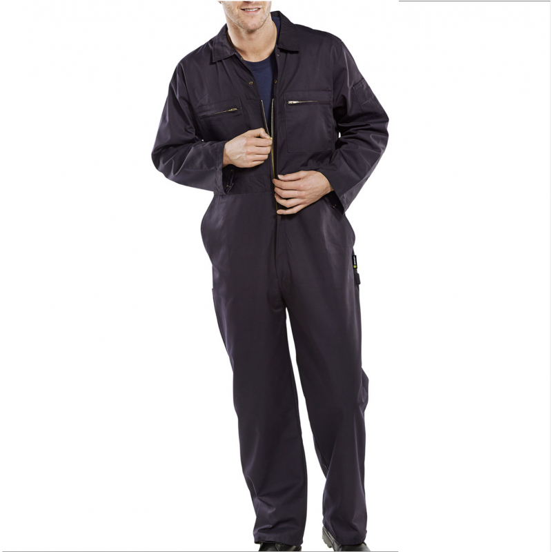 SUPER CLICK POLY COTTON BOILER SUIT NAVY