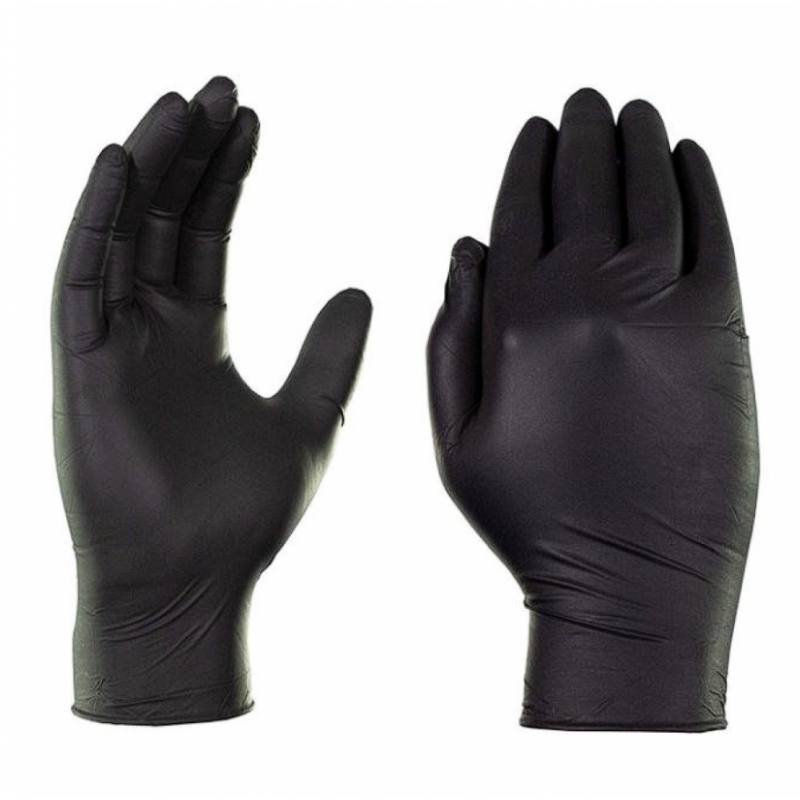 NITRILE BLACK EXAMINATION GLOVE P/F PROF HYGIE