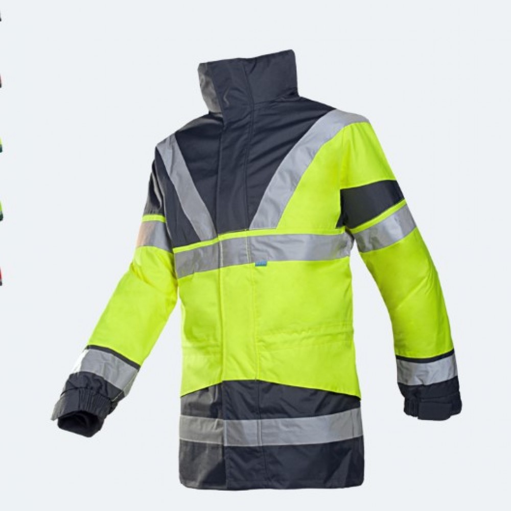 HI-VIZ SKOLLFIELD JACKET YEL/GRN C/W BODYWARMER SIOPOR LARGE